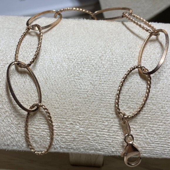 Diodema 925 Sterling Silver Link Bracelet, Made in Italy, 7.5” - Picture 9 of 9